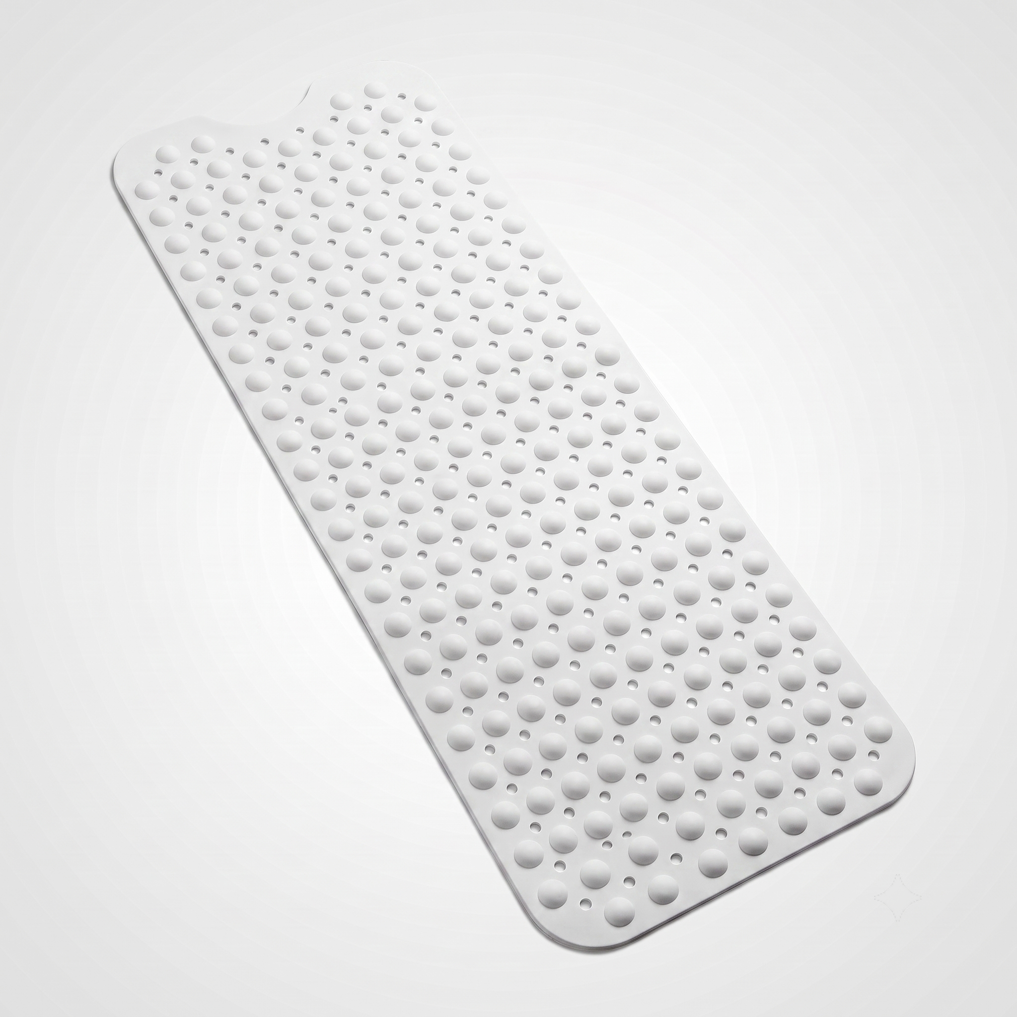 Tapis antidérapant blanc vue studio